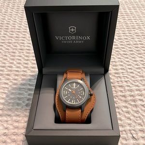Victorinox Swiss Army Brown Leather Men’s Watch